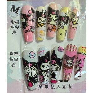 Sanrio Characters Kuromi‎ Playful Coffin Press On Nails